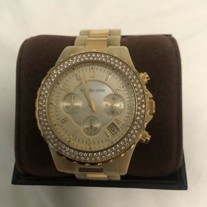 WOMEN'S MICHAEL KORS MADISON CHRONOGRAPH WATCH HORN ACETATE AND GOLD TONE